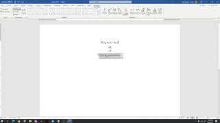 MSWord Built-in Equation Editor Tutorial (optional)