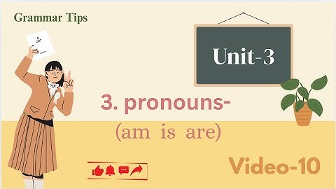 3. Pronouns, am, is, are | Basic English Grammar for Kids | Grammar Tips | Video-10 | Day-10 