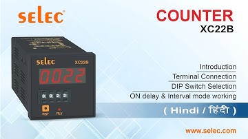 Selec Preset Counter XC22B V2: Terminal Connections l DIP switch setting I On Delay & Interval mode