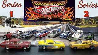 The original Hot Wheels Dragstrip Demons. Some of the Greats from series 1 and series 2