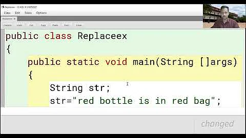 replace(),replaceAll() and replaceFirst() methods in java
