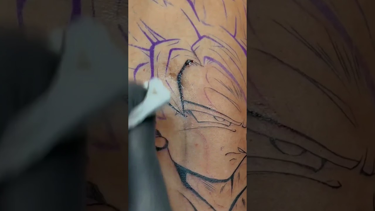 Supersaiyan  Dragonball Tattoo art work video 