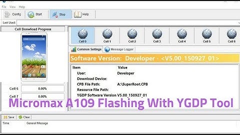 How To Flash Micromax A109 ( Micromax A109 Flashing With YGDP Tool)