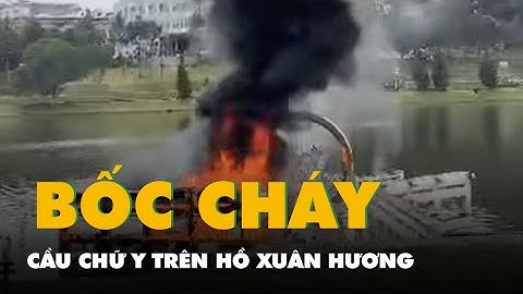 Cầu chữ Y trên hồ Xuân Hương bốc cháy do... đốt vàng mã