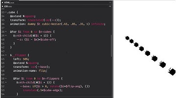 Cube Swimmers - pure CSS 3D animation loop using CSS variables