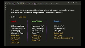 KS3/GCSE Maths - Units of Measure 1 : Imperial and Metric Units