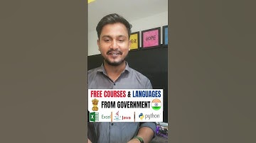 Free government courses in Excel,Python and Java