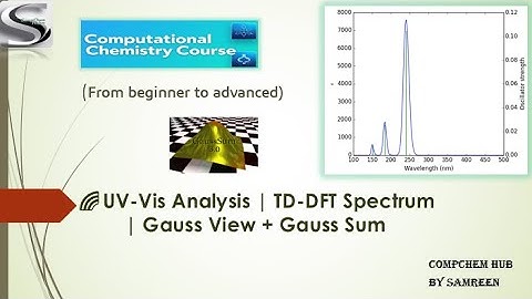 UV-Visible Analysis 🌈 Step-by-Step | TDDFT Spectrum using GaussView + Gaussian + GaussSum