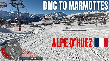 [4K] Skiing Alpe d