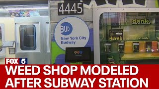 Weed shop modeled after subway station opens