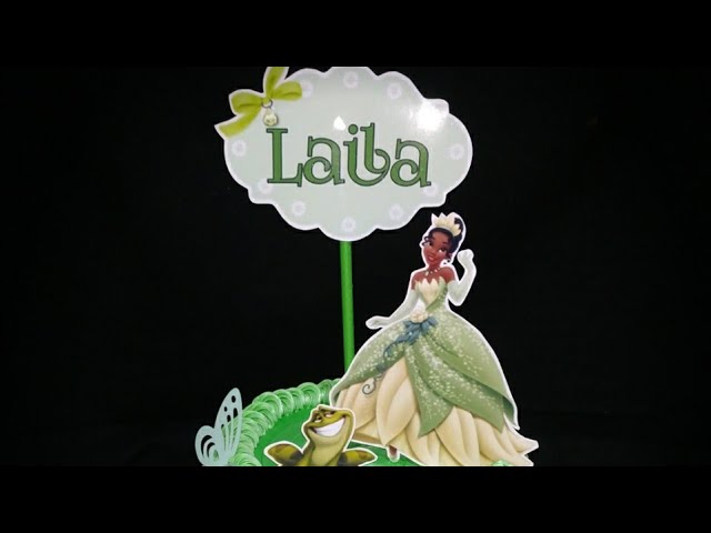 Topo Topper de Bolo Princesa Tiana Personalizado 2