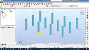 Robot Structural Analysis and Design part 3 (Creating Columns, beams and assigning Supports).