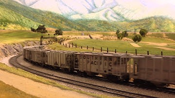 SP Cement Train descending Tehachapi Loop on the La Mesa Layout