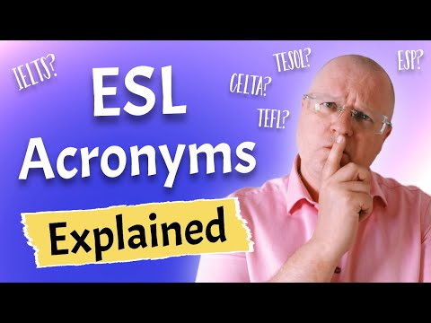 ESL Acronyms: A
