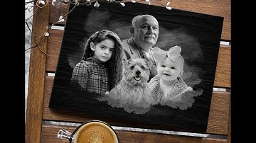 Sympathy Gift Ideas For Loss of Father & Mother, Family Photo Combining to Painting Canvas