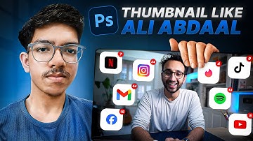 How to Make YouTube Thumbnails Like Ali Abdaal @aliabdaal | Photoshop Tutorial for Beginners