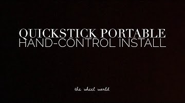 PORTABLE HAND CONTROL INSTALL | THE WHEEL WORLD