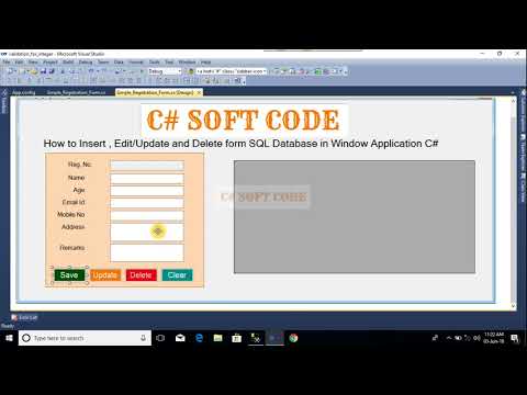 How to Insert , Edit/Update and Delete form SQL Database in Window Application C#