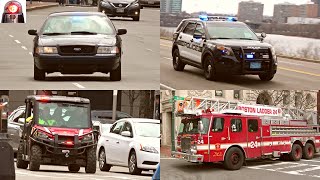 Fire Engines, Police Cars, Motorcycles, Ambulances, Gator Responding/Lights/Sirens BOSTON/CAMBRIDGE