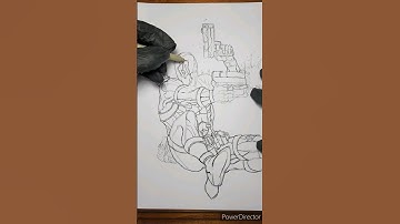 Drawing Deadpool Timelapse #shorts #art #deadpool