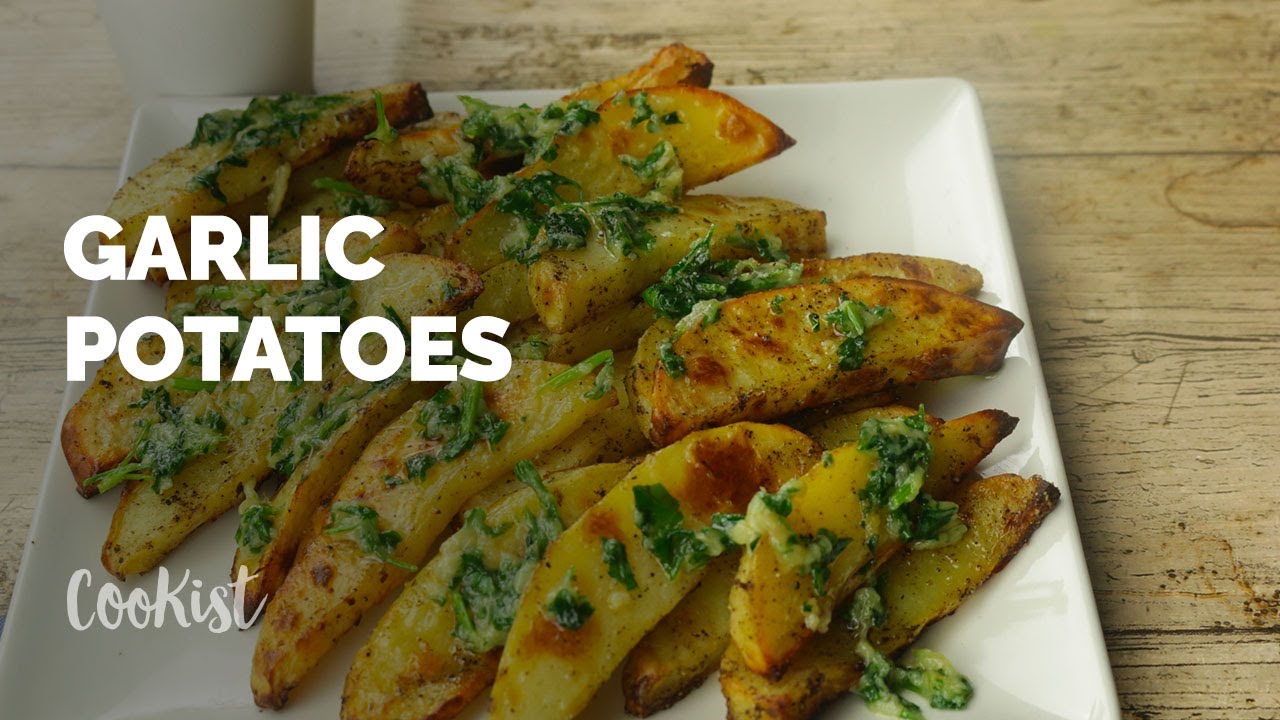 Roasted garlic potatoes recipe: just a few minutes for a tasty result ...