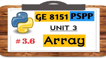 GE 8151 PSPP NOTES - # 3.6 LIST AS AN ARRAY