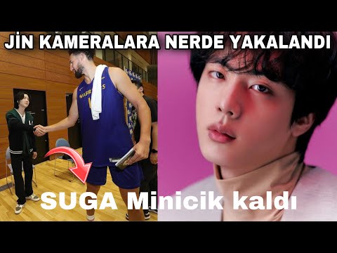 MİNİCİK SUGA NBA BASKET MAÇINA ÇIKICAK. JİN Kameralara bakın nerde yakalandı.