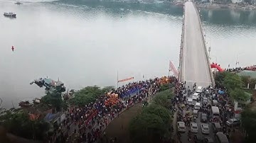 Lễ hội đền Cửa Ông tuyệt đẹp từ Flycam