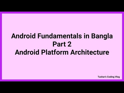 Android Fundamentals Tutorial in Bangla Part 2 : Android Platform Architecture