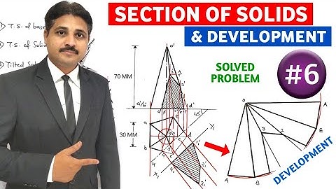 SECTION OF SOLID AND DEVELOPMENT OF LATERAL SURFACES SOLVED PROBLEM 6 @TIKLESACADEMYOFMATHS