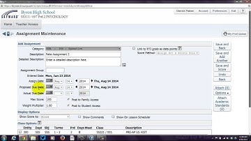 Adding Assignments in Skyward