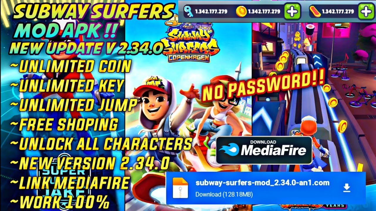 Subway Surfers 2.34.0, MOD MENU