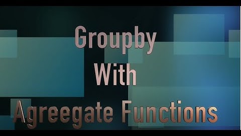 Pandas Groupby With Aggregate Functions | Hindi