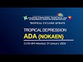 Press Briefing: Tropical Depression ADA {NOKAEN} issued at 11:00 AM | January 19, 2026 - Monday