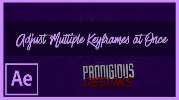After Effects Tutorial (quick tip) | Adjusting Multiple Keyframes at Once