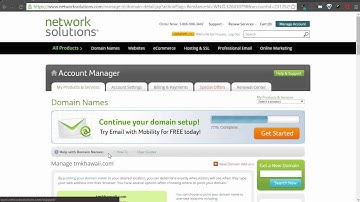 Changing DNS Settings (Network Solutions Customers)