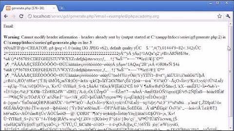 Beginner PHP Tutorial - 159 - Protecting Email with String to Image Part 3
