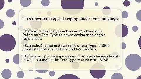 How Does Tera Type Changing Affect Team Building? - The Trainers Guide