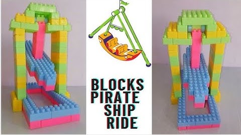How to make pirate ship ride with blocks || Building blocks | Blocks toys | Blocks Pirate ship swing