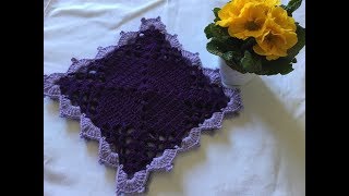 طريقة تحويل وحدة مفرش كروشي الى سلة  حلوة /DIY CROCHET