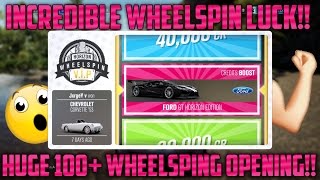 Forza Horizon 3 | HUGE 100+ WHEELSPIN OPENING WITH INSANE LUCK!