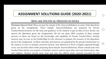 BPSC 104 Ignou Solved Assignment 2020-21