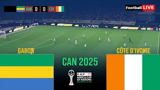 🔴EN DIRECT : GABON vs CÔTE D'IVOIRE - Coupe d'Afrique des Nations 2025 aujourd'hui | Simulation PES