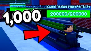 1,000 QUAD ROCKET MUTANT TOILETS.. (Toilet Tower Defense)