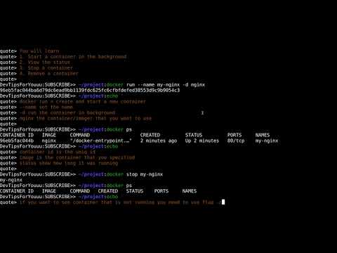 Docker Container Lifecycle Tutorial: Run, Inspect, Stop, and Remove