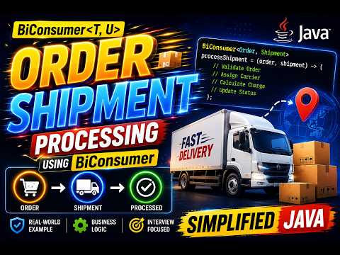 Real Time Order Shipment Processing | Java 8 BiConsumer Real-Time Example