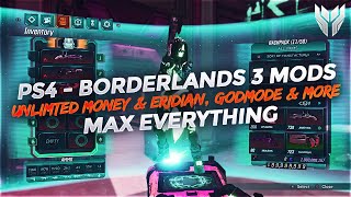 [PS4] BORDERLANDS 3 MODS (UNLIMITED MONEY & ERIDIAN, GODMODE, INFINITE AMMO & MORE)