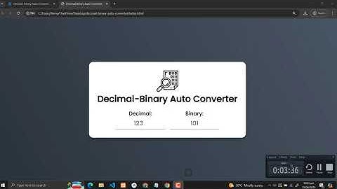 Decimal-Binary Auto Converter Using HTML, CSS and JavaScript with Source Code