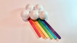 Rainbow clouds craft | 5 minutes DIY | easy craft for kids