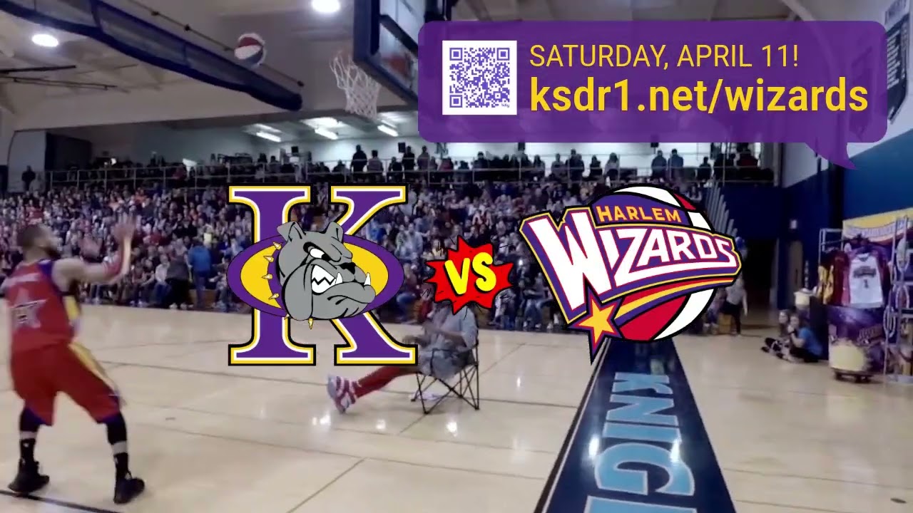 Video preview image of Get your tickets today to see Team Bulldogs face the Harlem Wizards on April 11 at Kearney High School! Visit www.ksdr1.net/wizards!; click to visit the ParentSquare post with the video